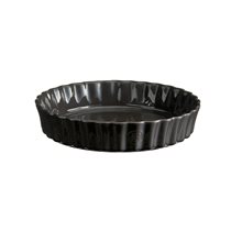 Tart baking dish, ceramic, 24.5cm/1.15L, <<Charcoal>> - Emile Henry
