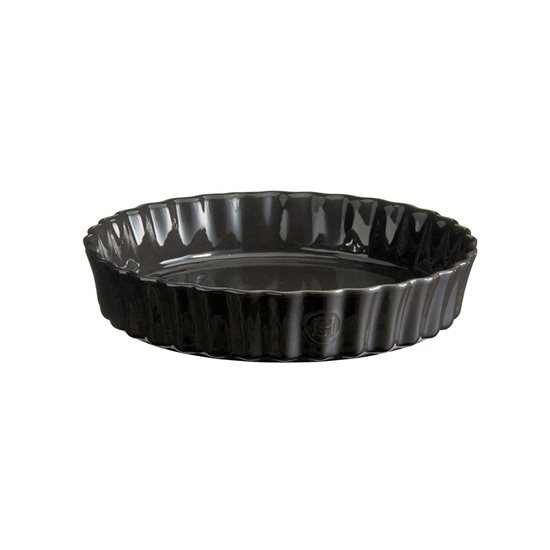 Tart dish, ceramic, 24.5cm/1.15L, Charcoal - Emile Henry