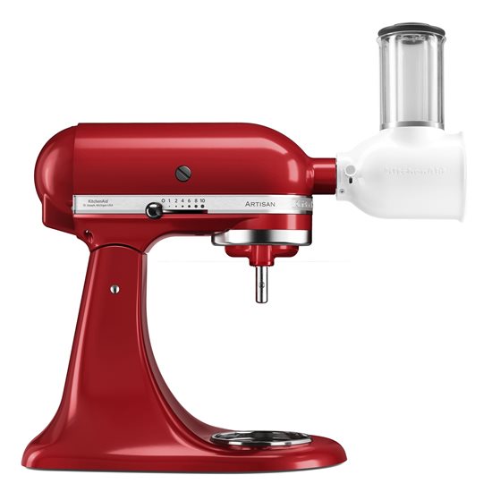 Mikseris ar noliektu galvu, 4,8 l, modelis 125, ar šķēlēja stiprinājumu, Empire Red — KitchenAid