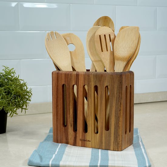 Držák na nádobí, akátové dřevo - Zokura