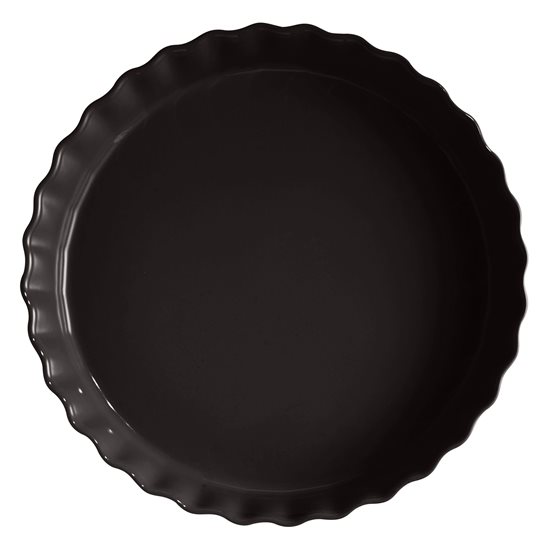 Tart dish, ceramic, 24.5cm/1.15L, Charcoal - Emile Henry