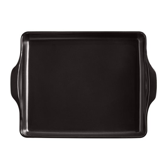 Foccacia baking pan, ċeramika, 40x31.5cm, Charcoal - Emile Henry