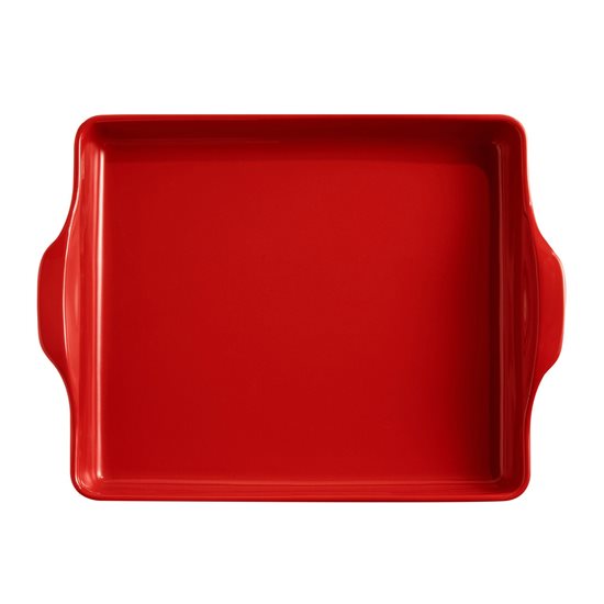 Foccacia baking pan, ċeramika, 40x31,5cm, Burgundy - Emile Henry