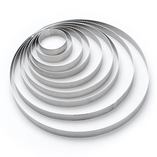 Форма для тарталеток перфорированная, нержавеющая сталь, 20,5 см - марка "de Buyer"