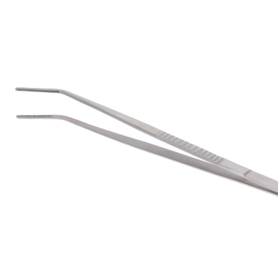 Curved tweezers, 30 cm, stainless steel - de Buyer