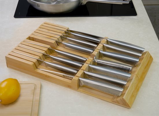 Držalo za shranjevanje nožev, iz bambusa, 42,5 × 24,5 cm - Zokura