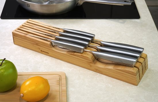 Подставка для ножей из бамбука, 42,5 × 9,8 см - Zokura