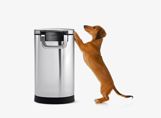 Cesto de comida para animais de estimação, aço inoxidável, 30 L - simplehuman