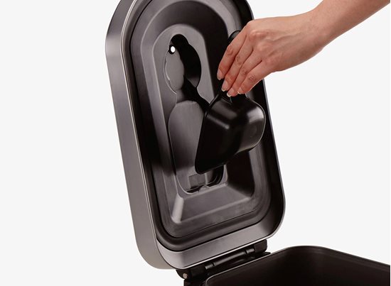 Cesto de comida para animais de estimação, aço inoxidável, 30 L - simplehuman