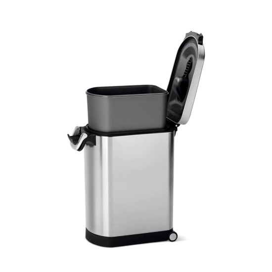 Zásobník na krmivo pro domácí mazlíčky, nerezová ocel, 30 L - simplehuman
