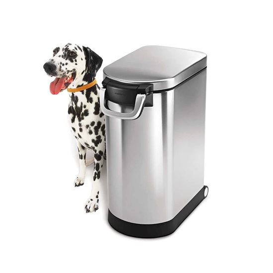 Pet food bin, stainless steel, 30 L - simplehuman