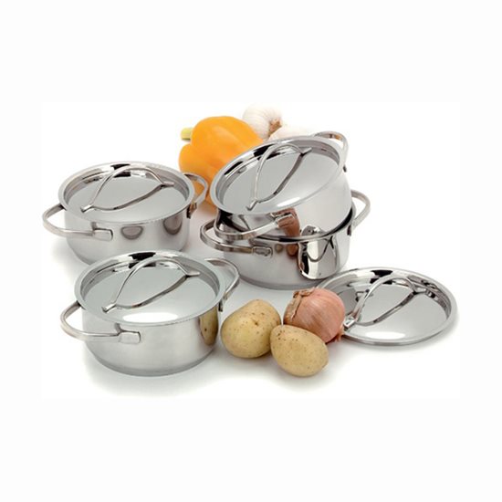 Set of 4 mini-cooking pots with lid "Resto" - Demeyere