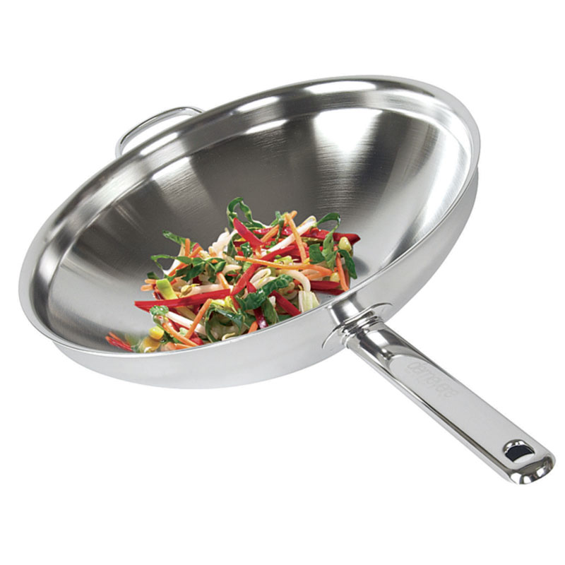 Inox induction wok pan 36cm