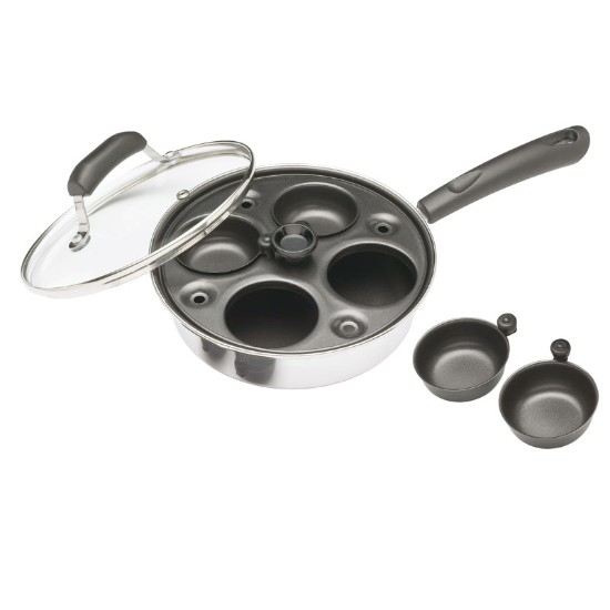 Frying pan for Benedict eggs, with lid, 21 cm - made by Kitchen Craft