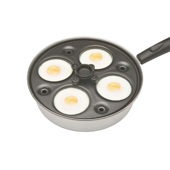 Poêle à frire pour œufs Benedict, avec couvercle, 21 cm - fabriquée par Kitchen Craft