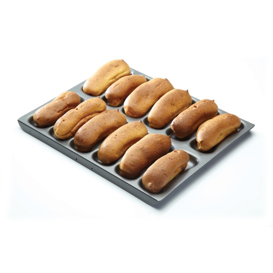 Dienblad voor éclairs, 31 x 16,5 cm, staal - Kitchen Craft