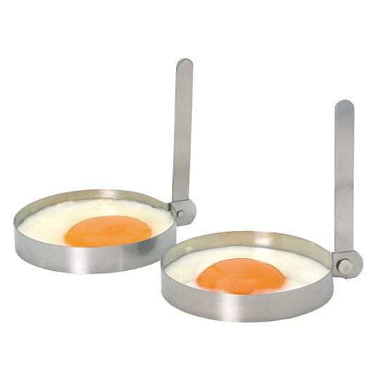 Conjunto de argolas para ovo de 2 peças, aço inoxidável, 8,5 cm - Kitchen Craft