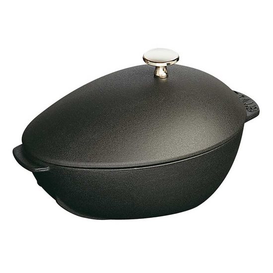 Naczynie do gotowania przegrzebków, żeliwo, 25 cm/2L, Black - Staub 