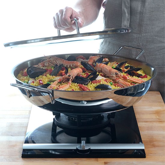 Paella keptuvė, 3 sluoksnių, nerūdijantis plienas, 46 cm, "Specialties" - Demeyere