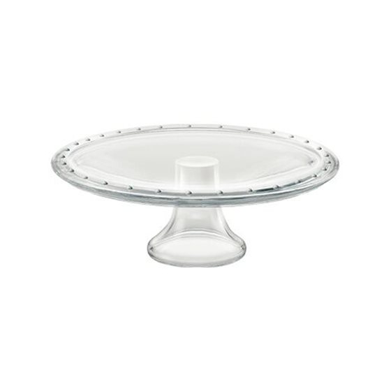 Cake stand, with foot, made of glass, 31cm - Borgonovo | KitchenShop