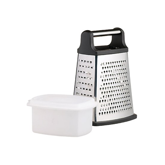 Grater multipurpose, b'kontenitur, stainless steel - Kitchen Craft