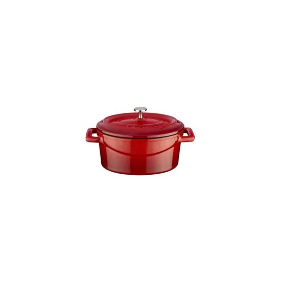 Oval mini-kasserolle, støpejern, 12cm/0,36L, "Trendy", Rød - LAVA-merke