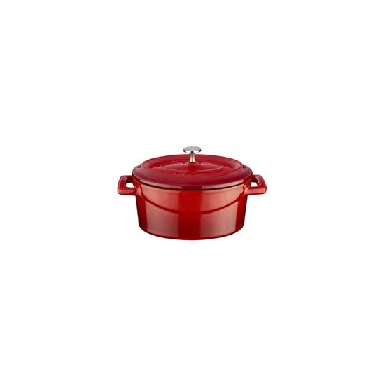 Ovaler Mini-Kochtopf, Gusseisen, 12 cm/0,36 L, "Trendy", Rot - Marke LAVA