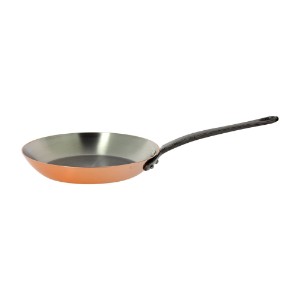 "Inocuivre First Classe" frying pan, 24 cm, with cast iron handle - "de Buyer" brand