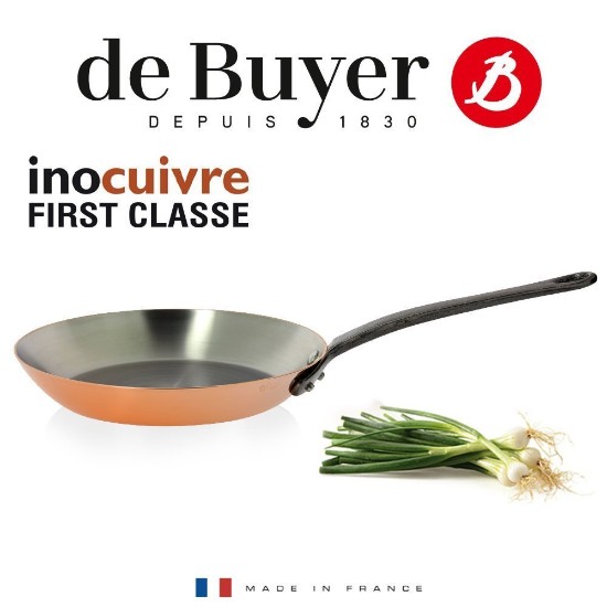 Сковорода, 24 см, "Inocuivre First Classe", медь - нержавеющая сталь - de Buyer