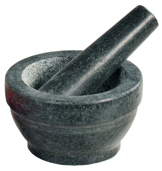 Mortel med mortelstöt, 16 cm, granit - Kesper