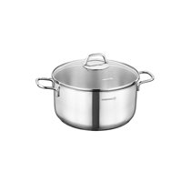 Stainless steel saucepan, with lid, 14cm/1L, "Perla" - Korkmaz
