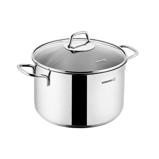 Stainless steel saucepan, with lid, 20cm/4.8L, "Perla" - Korkmaz