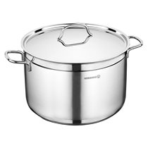 Stainless steel cooking pot, with lid, 28cm/11L, "Alfa" - Korkmaz