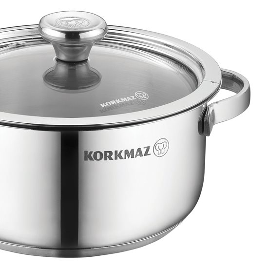 Cratita inox, cu capac, 14cm/1L, "Minika" - Korkmaz