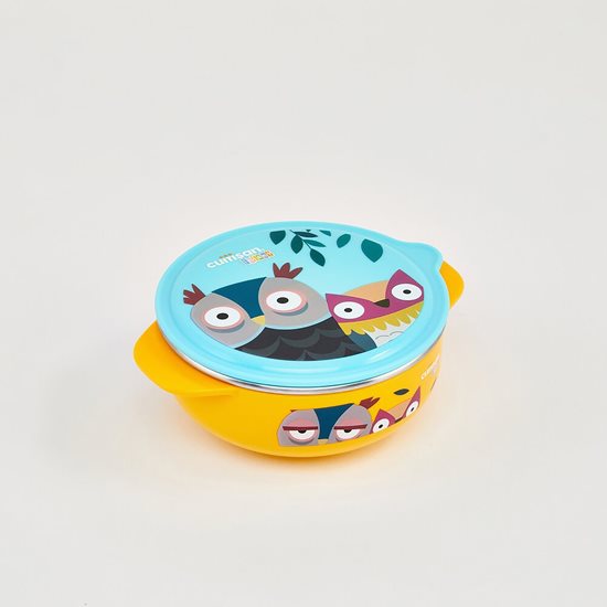 Children's bowl, stainless steel, 12.2 cm/400 ml, "Infant", Yellow - Cuitisan