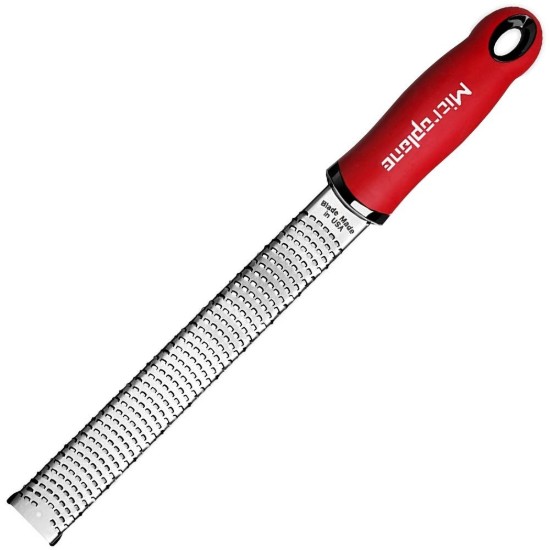 30.5 x 3.3 x 2.5 cm grater made of surgical steel, red color - Microplane brand