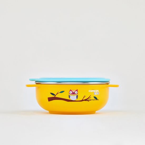 Children's bowl, stainless steel, 12.2 cm/400 ml, "Infant", Yellow - Cuitisan