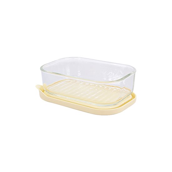 Rectangular food storage container, made from glass, 480 ml, "Cheese Type" - Glasslock
