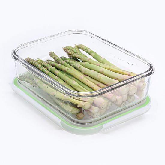 Rectangular food storage container, made from glass, 2000 ml, "Air Type" - Glasslock