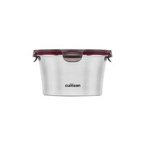 Round food storage container, stainless steel, 920 ml, "Flora" - Cuitisan