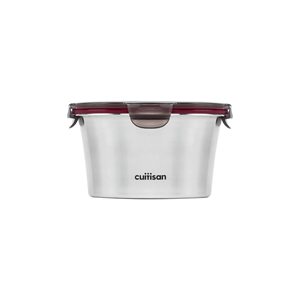 Round food storage container, stainless steel, 920 ml, "Flora" - Cuitisan