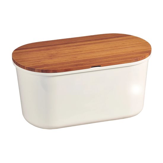 Kutija za kruh s daskom za rezanje, 37 x 21,5 cm, melamin, bijela - Kesper