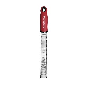 Grater, surgical stainless steel, 30.5 x 3.3 cm, "Pomegranate Red" - Microplane