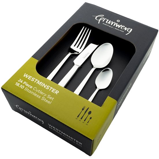 Cutlery set, stainless steel, 24 pieces, "Westminster" - Grunwerg