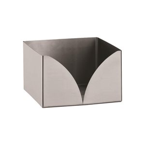 Napkin holder, stainless steel, 12.5 x 12.5 cm - Grunwerg