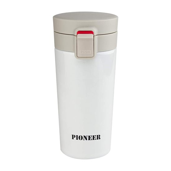 Thermally insulated mug, 380 ml, "Pioneer", White - Grunwerg
