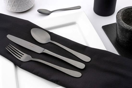 Cutlery set, stainless steel, 16 pieces, "Windsor", black - Grunwerg