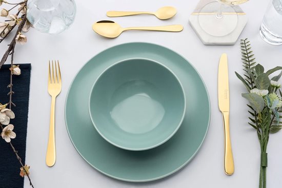 Cutlery set, stainless steel, 16 pieces, "Windsor", golden - Grunwerg