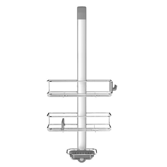 Adjustable holder for shower cabin, anodized aluminum - simplehuman