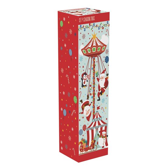 4 db porcelán bögréből álló készlet, 275 ml, "SANTA'S CAROUSEL" - Nuova R2S márka